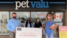 Pet Valu donation to Charlotte's Freedom Farm in Chatham, Ont. (Courtesy Pet Valu)