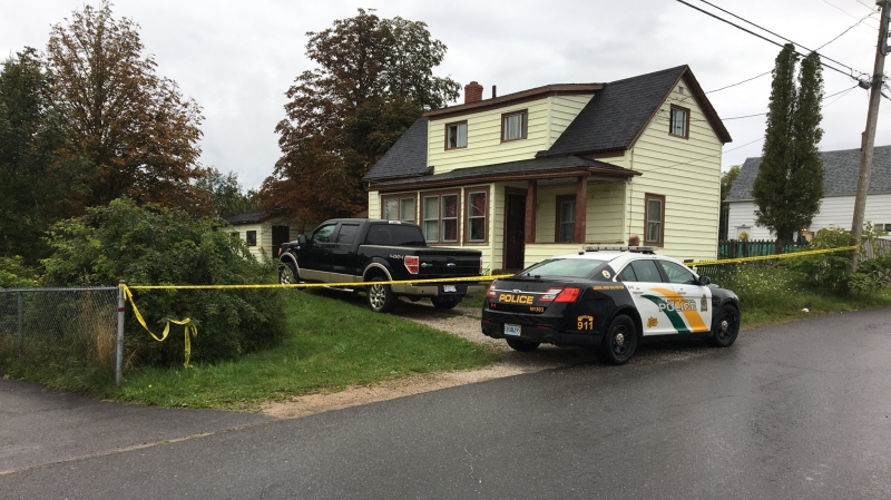 Cape Breton Regional Police investigate a suspicious death at a home in North Sydney, N.S., on Sept. 3, 2020. (Kyle Moore/CTV Atlantic)