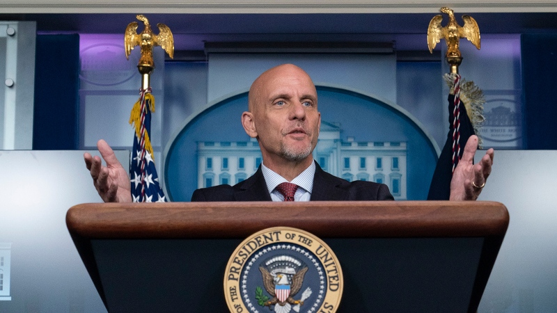 In this Aug. 23, 2020, file photo, Food and Drug Administration commissioner Dr. Stephen Hahn speaks during a media briefing in the James Brady Briefing Room of the White House in Washington. (Alex Brandon/AP)