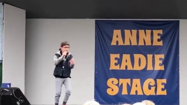 London rapper CDMN performs at Rise to Fame at the Western Fair in September 2019. (Celine Zadorsky / CTV London) 