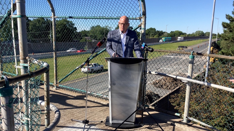 Windsor Mayor Drew Dilkens talks about E.C. row updates in Windsor, Ont., on Friday, Sept. 4, 2020. (Chris Campbell / CTV Windsor)