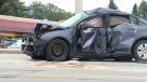 Ottawa police say serious injuries have been reported following a crash in Kanata, Sept. 5, 2020. (Mike Mersereau / CTV News Ottawa)