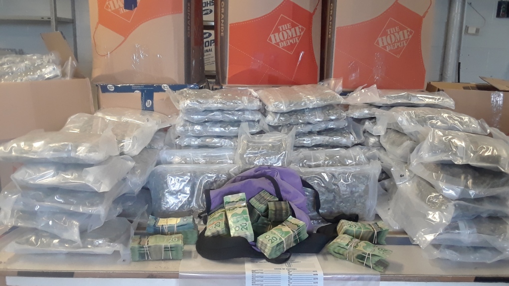 Marijuana and cash seized