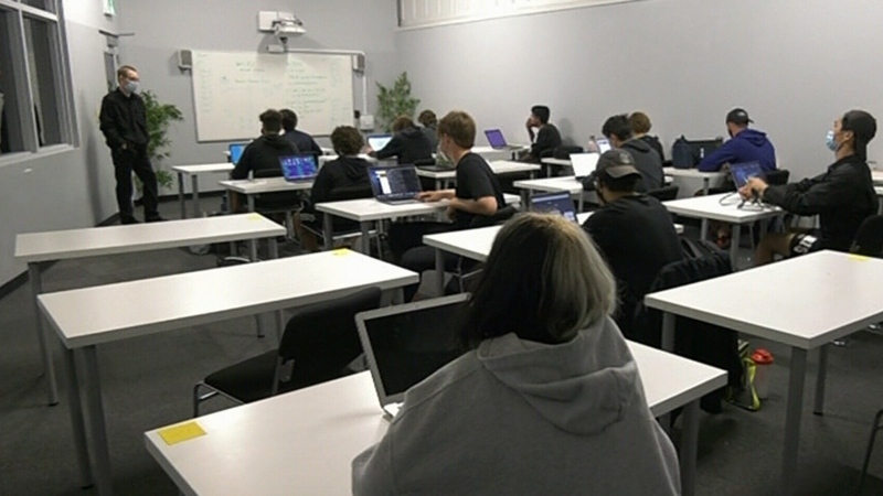 A-21 Academy students back in class