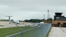 Mechanical issues delayed the first flight out of Windsor International Airport since April in Windsor, Ont. on Tuesday, Sept. 8 2020. (Chris Campbell/CTV Windsor)