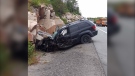 This SUV crash after the teen driver crossed the centre line on hwy 144 Tuesday. Sept. 8/20 (OPP)