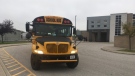 A school bus at Talbot Trail in Windsor, Ont., on Thursday, Sept. 10, 2020. (Bob Bellacicco / CTV Windsor)