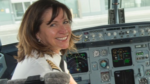 Captain Denise Walters flies a Boeing 777 with Air Canada. (CTV News)