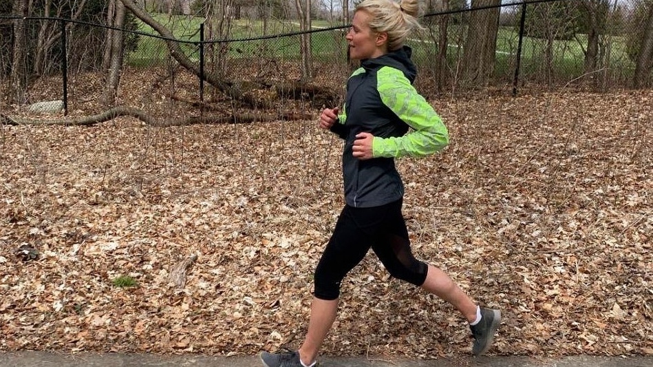 Lindsay Monk, running to raise money for cancer
