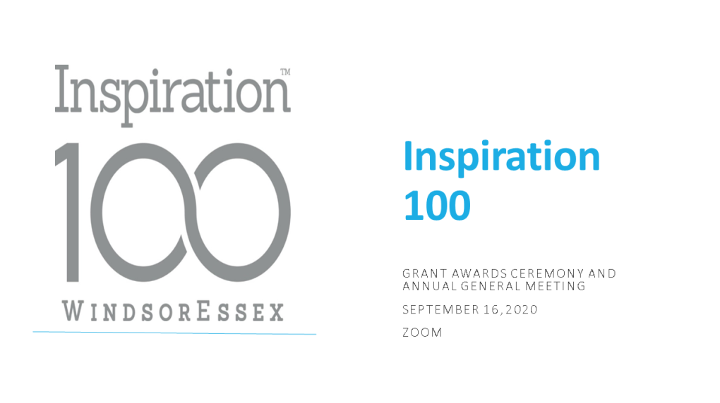 Inspiration 100 Windsor-Essex