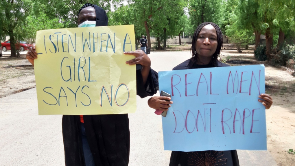 Protesting rape in Maiduguri, Nigeria