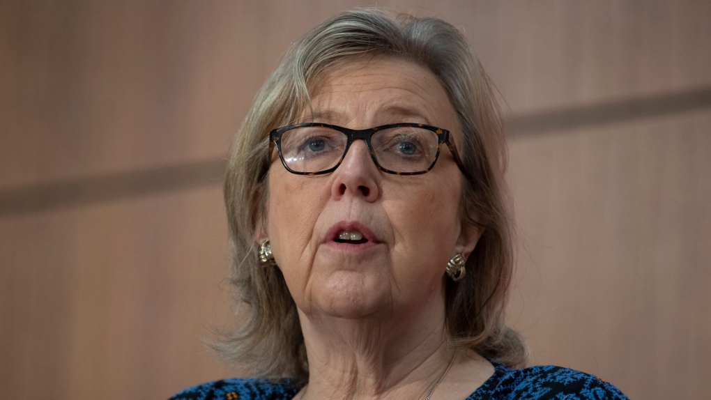 Elizabeth May, former leader of the federal Green Party, in a file photo (THE CANADIAN PRESS / Adria
