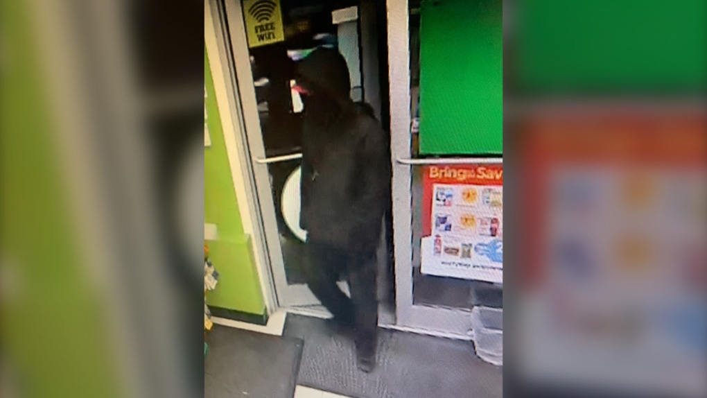 Suspect on convenience store security camera