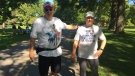Tom Massel , left, and Keith Tapp have taken part in all 40 Terry Fox Runs.
(Brent Lale / CTV London) 
