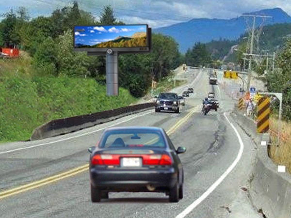A mock-up composite image of the Squamish area billboard. October 15, 2009. (PEAK Communicators)