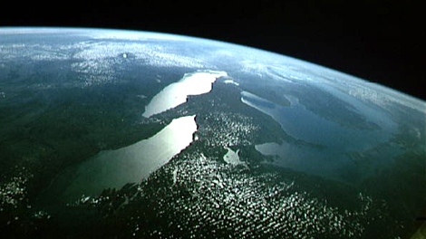 All the Great Lakes and Ontario's rivers are visible in this image from the space shuttle Discovery during STS-64 mission. A new report says Canada's rivers are at risk and some are even close to drying up because of climate change and growing demand for water.