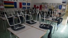 A empty classroom is pictured at Eric Hamber Secondary school in Vancouver, B.C. Monday, March 23, 2020. (THE CANADIAN PRESS/Jonathan Hayward)