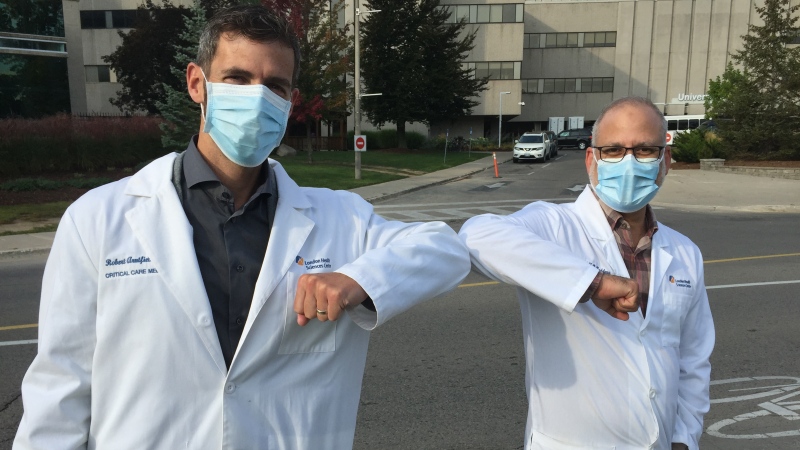 Left Dr. Robert Arntfield, right Dr. Wael Haddara. 