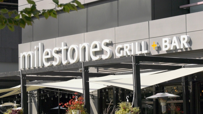 Milestones Grill and Bar at Lansdowne is temporarily closed after a staff member tested positive for COVID-19. (Dave Charbonneau/CTV News Ottawa)