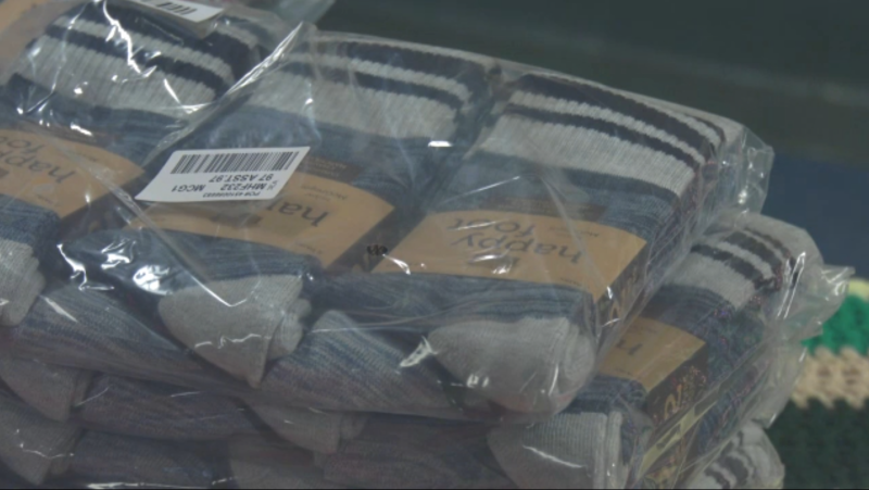 Thanks to the efforts of the Victoria Cool Aid Society and more than two dozen other organizations around Vancouver Island, about 10,000 pairs of new socks will be going to those in need this winter. (CTV)