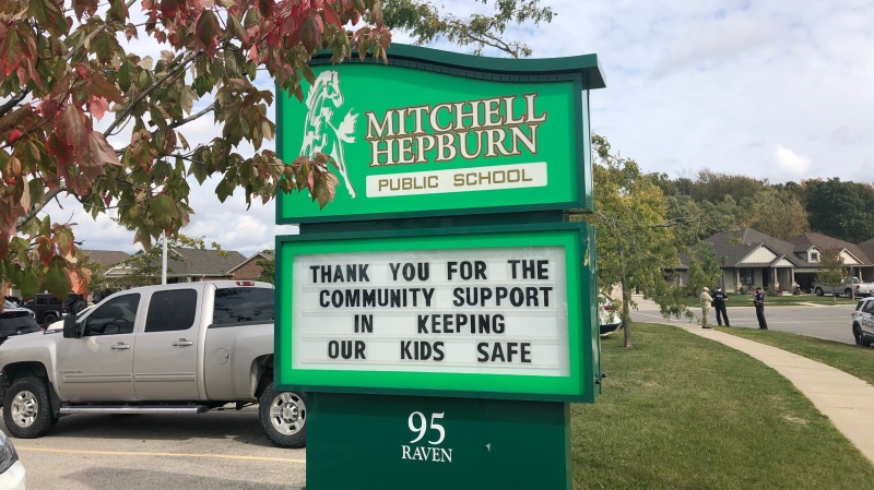 Mitchell Hepburn Public School in St. Thomas, Ont. is seen Tuesday, Sept. 29, 2020. (Jordyn Read / CTV News)