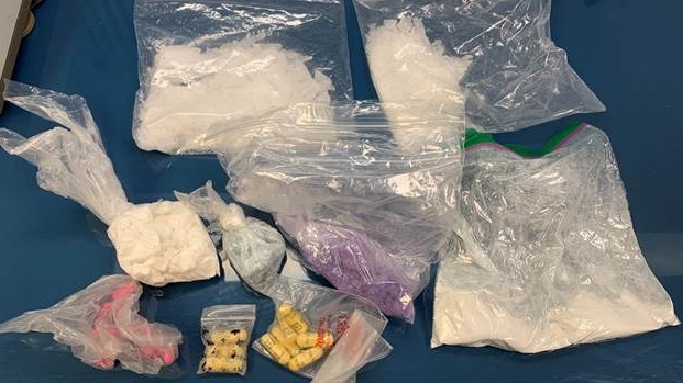 Chatham-Kent police seized $36,000 in suspected cocaine, fentanyl, methamphetamine and hydromorphone. (Courtesy Chatham-Kent police)