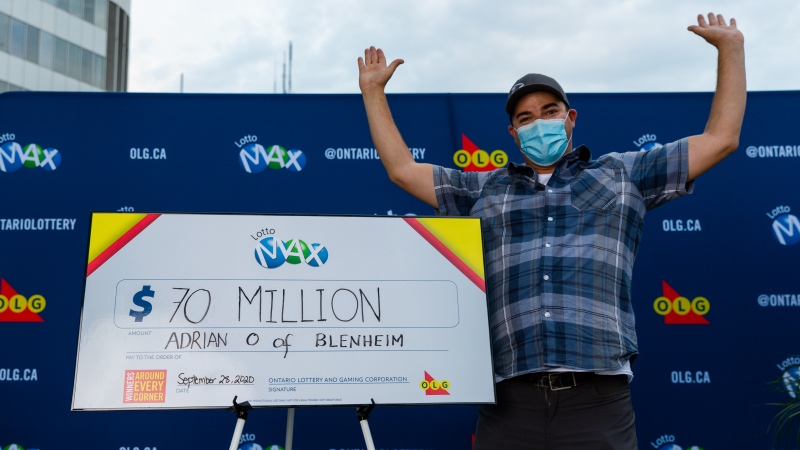 Adrian Olmstead, 44, of Blenheim, Ont. won the $70 million Lotto Max jackpot from the April 14 draw. (courtesy OLG)