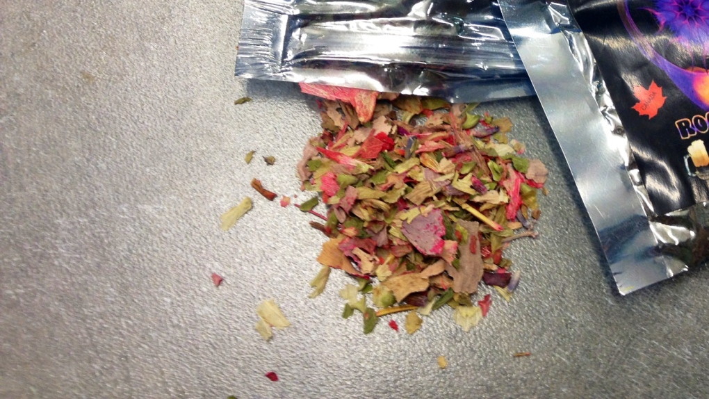 Synthetic cannabinoids are seen in this undated ia