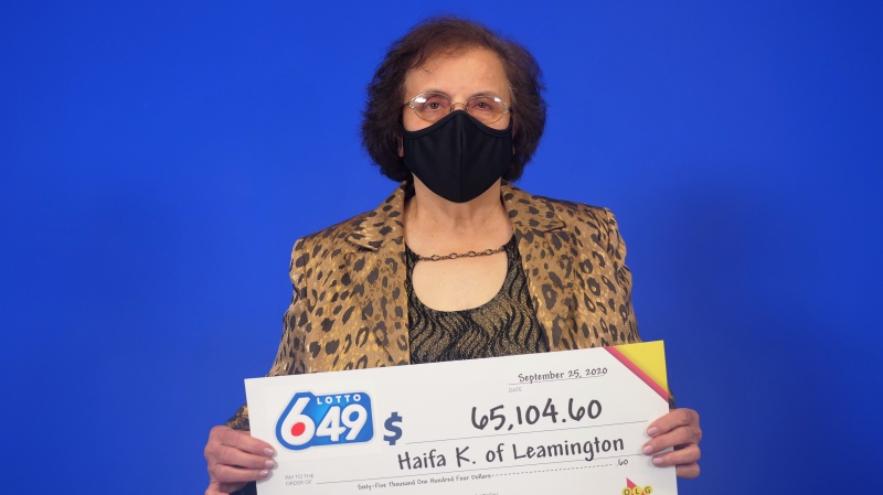 Haifa Kaspar of Leamington won a Lotto 6/49 prize. .(Courtesy OLG)