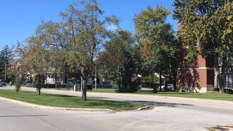 Giles Boulevard near Parent Avenue in Windsor, Ont., on Friday, Oct.2, 2020. (Chris Campbell / CTV Windsor)