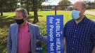 Peter Bergmanis and Jeff Hanks- co-chairs of London Health Coalition (Bryan Bicknell / CTV News)