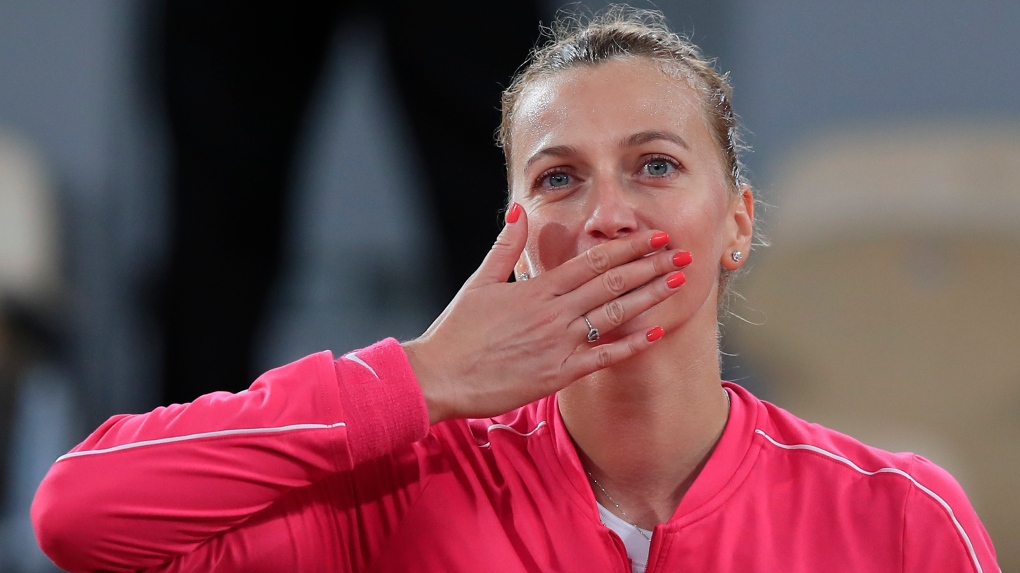 Emotions flood back for Kvitova as she reaches quarterfinals | CTV News