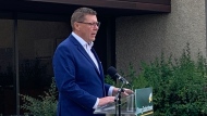 Scott Moe speaks at a Oct. 6, 2020 campaign event in Saskatoon. (Dan Shingoose/CTV News)