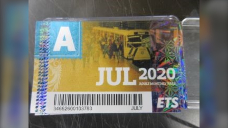CBSA officers seized a package containing 1,047 fake Edmonton Transit Service passes at the Edmonton International Airport in June. (Supplied photo)