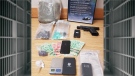 The Elgin-Middlesex community Street Crime Unit (CSCU) search warrant seizure, as shown in this image from October, 8, 2020 (Source: OPP)