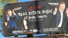 A real estate billboard is seen on Royal York Boulevard. (Trevor Lui/Twitter)