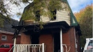 Downie Street house fire in Stratford, Ont. on Oct. 11, 2020. (Stratford Police Service)