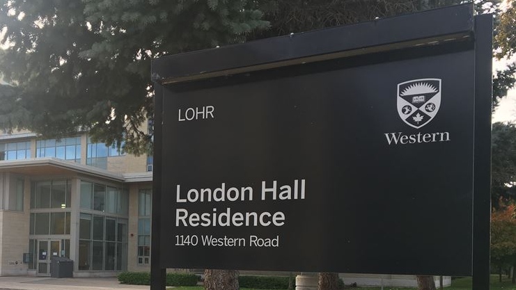 London Hall Residence at Western University in London, Ont. on Oct, 12, 2020. (Brent Lale/CTV LOndon)