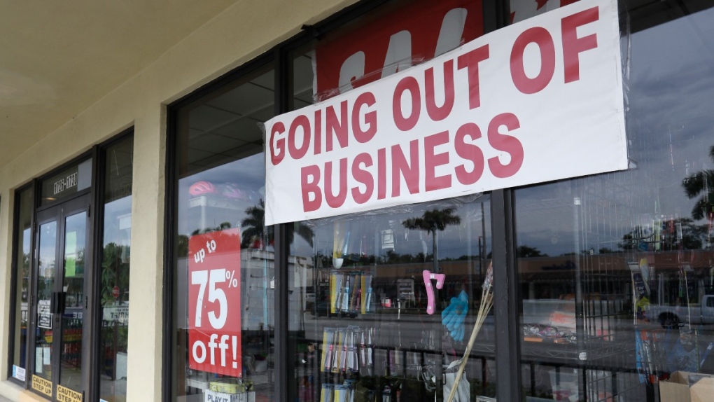 A store with a 'Going out of Business' sign
