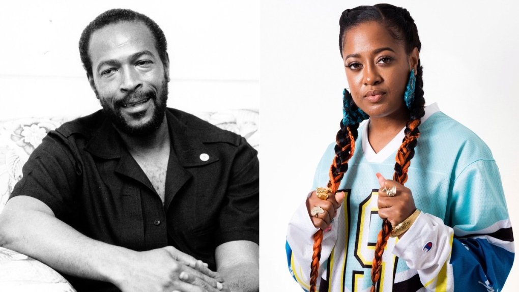 Marvin Gaye, left, and Rapsody