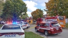Emergency crews respond to a fire at home in the area of Dalewood and Etude drives Tuesday October 13, 2020. (Pascal Marchand)