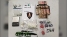 Windsor police have seized over $50,000 in cash, as well as a variety of drugs and weapons. (Courtesy Windsor police)