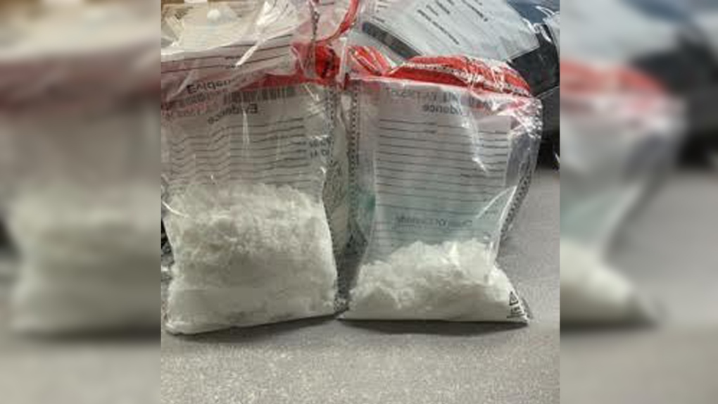 Suspected cocaine in bags