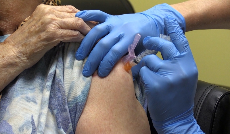 A flu shot is administered in this file photo. (Christian D'Avino/CTV News)