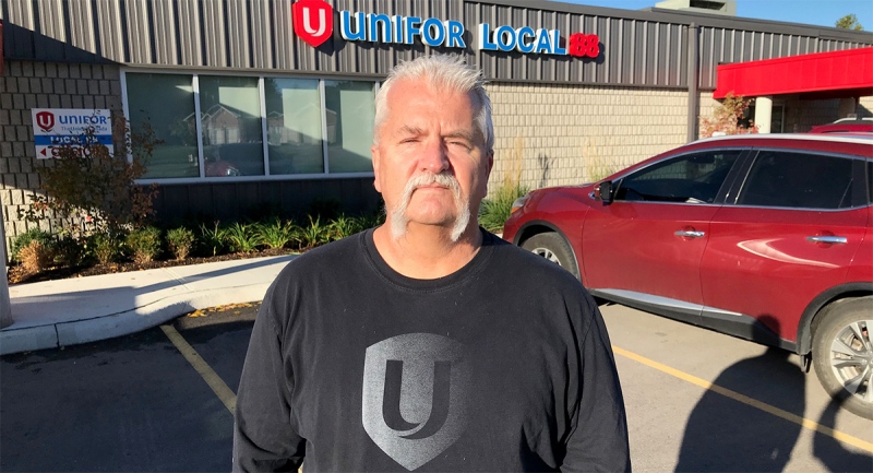 Unifor Local 88 President Joe Graves is seen on Friday, Oct. 16, 2020. Local 88 represents 2,000 workers at the Ingersoll, Ont. CAMI automotive plant owned by General Motors Canada. (Sean Irvine / CTV News).