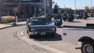 Dozens of vehicles drove by to wish 100-year-old veteran, Charles Jackson a happy birthday on Saturday, October 17, 2020 (Jordyn Read / CTV News)