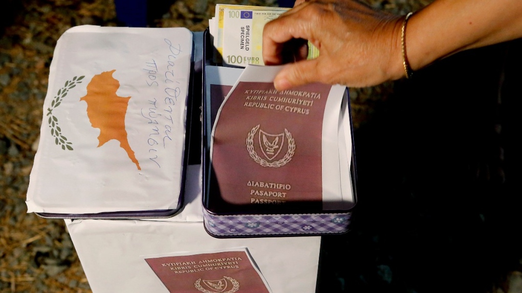 A mock copy of Cyprus passport