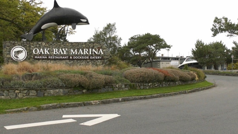 The Oak Bay Marina entrance on Oct. 19, 2020. (CTV News)