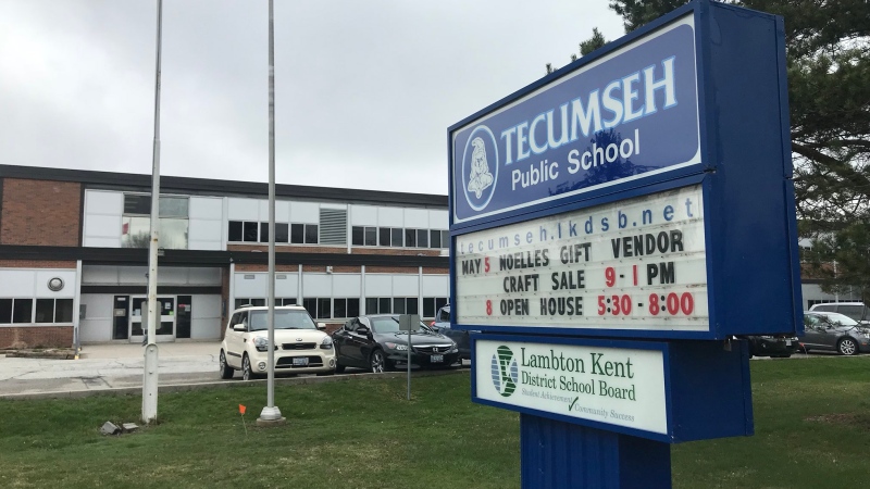 Tecumseh Public School in Chatham, Ont., on April 15, 2018. (Rich Garton / CTV Windsor)