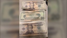 Counterfeit US$20 bills. (Courtesy Chatham-Kent police)